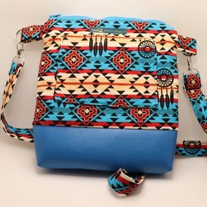 3in1 Shoulder Crossbody Backpack (handmade) "The Native Dream Catcher"